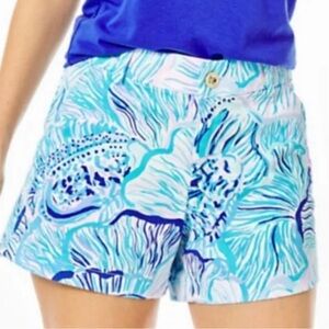 Lilly Pulitzer Callahan Stretch Short Bermuda Blue Fishful Thinking Size 2 NWT